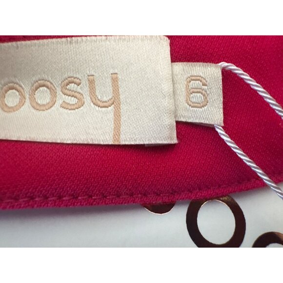 2/$30 NWT Choosy Size 6 Rose Red Sleeveless Halter Crop Top - Picture 8 of 11